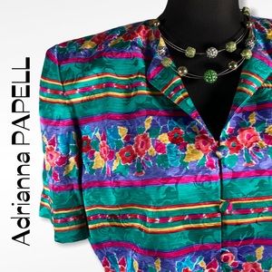 Adrianna Papell NWT Vintage Silk Top & Skirt SZ 14